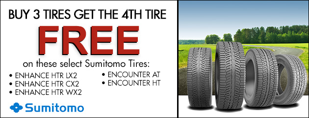 Buy 3 Tires Get 4th Special